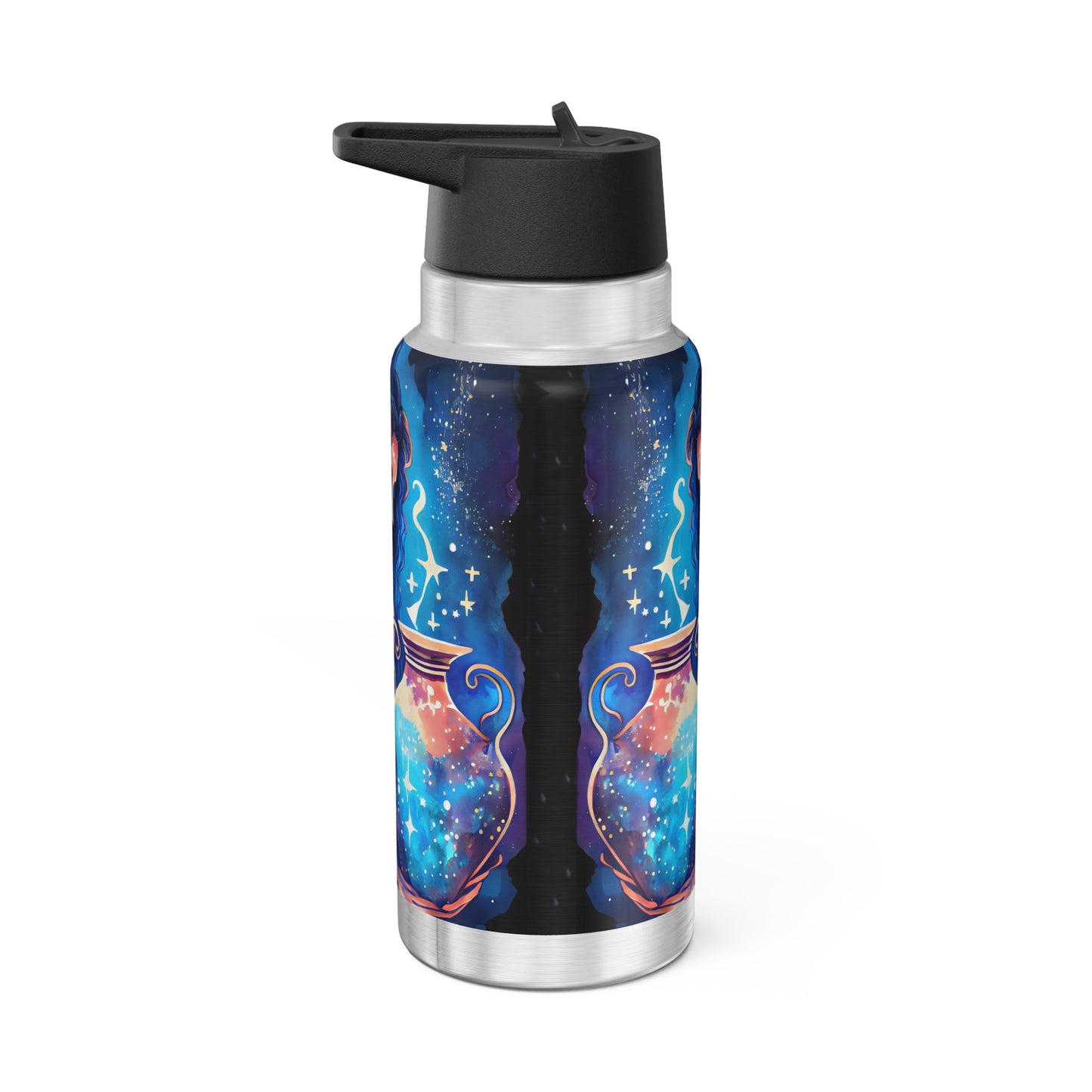 Aquarius Zodiac Sign Star Goddess ~ 32oz Tumbler With Lid and Straw