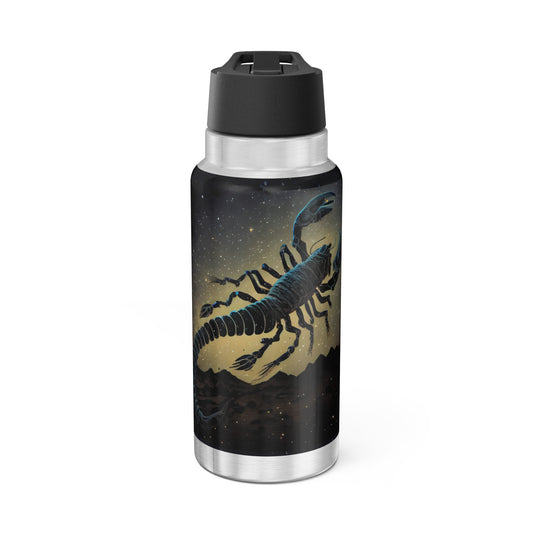 Scorpio Zodiac Sign With Night Sky Background ~ 32oz Tumbler With Lid and Straw