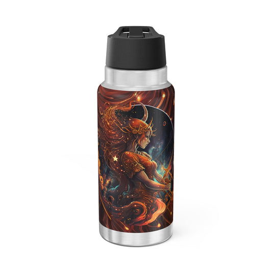 Sagittarius Zodiac Sign Red Queen ~ 32oz Tumbler With Lid and Straw