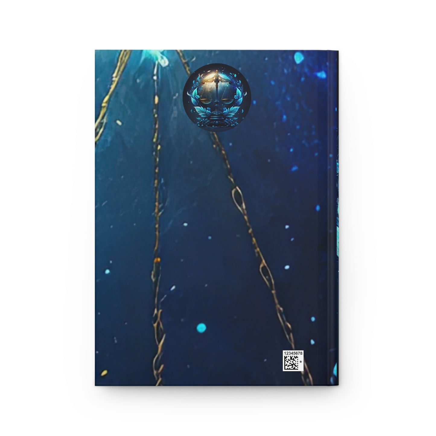 Libra Scales in Gold and Blue Hardcover 150 Page Journal