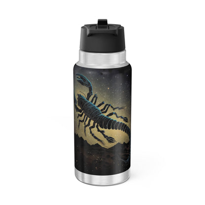 Scorpio Zodiac Sign With Night Sky Background ~ 32oz Tumbler With Lid and Straw