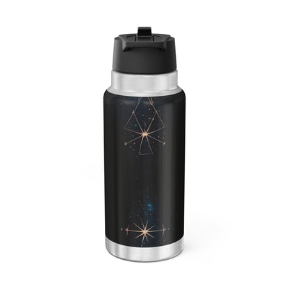 Taurus Zodiac Sign Bull With Blue Stars ~ 32oz Tumbler With Lid and Straw