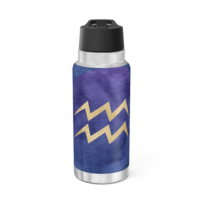 Aquarius Zodiac Sign ~ 32oz Tumbler With Lid and Straw