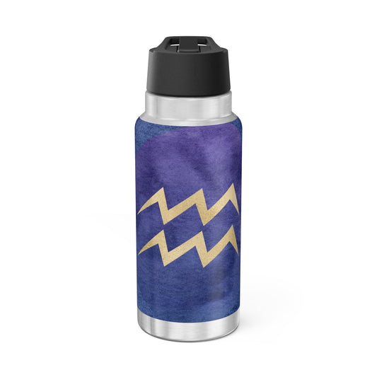 Aquarius Zodiac Sign ~ 32oz Tumbler With Lid and Straw