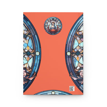 Cancer Stained Glass Illustration Hardcover 150 Page Journal
