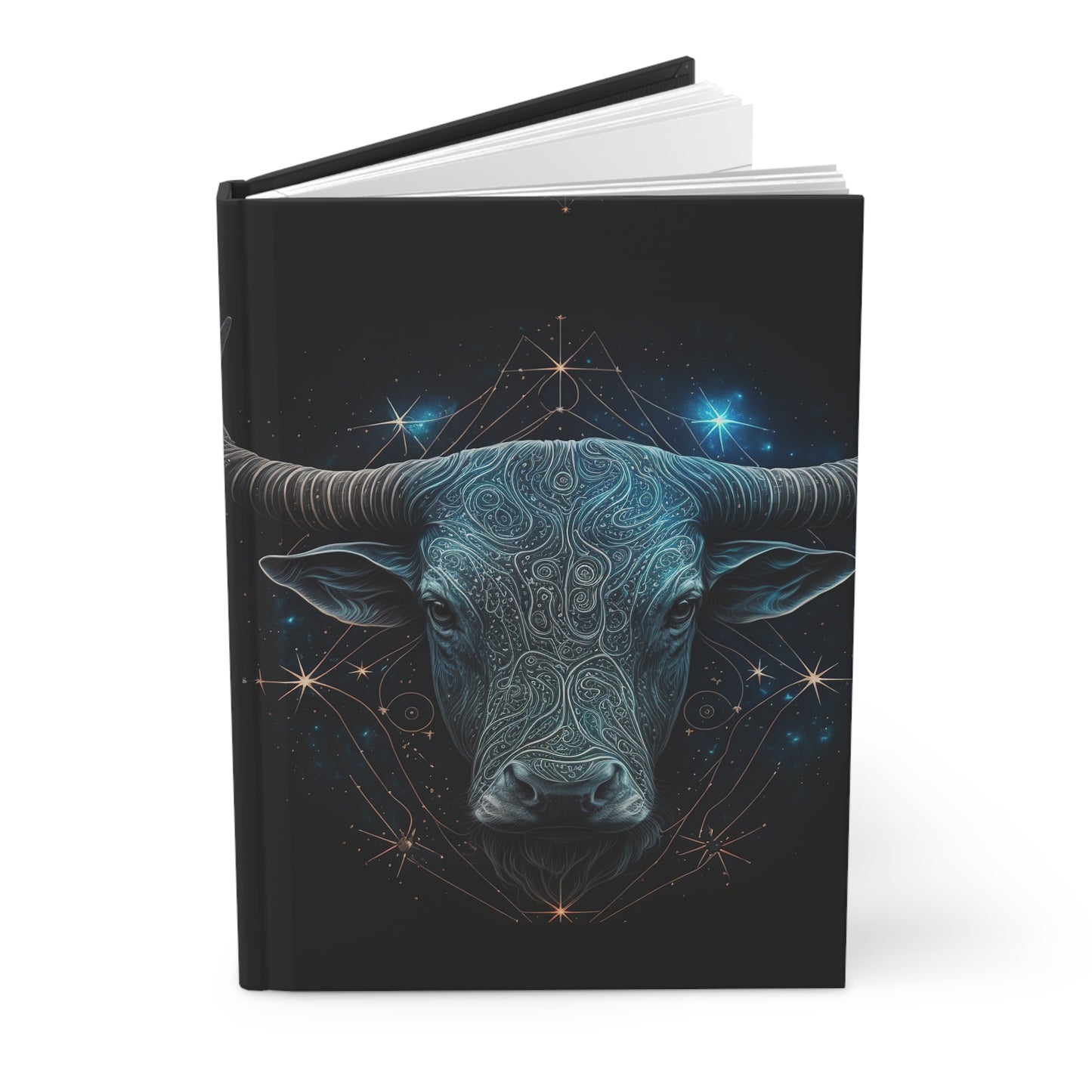 Taurus with Blue Stars Hardcover 150 Page Journal