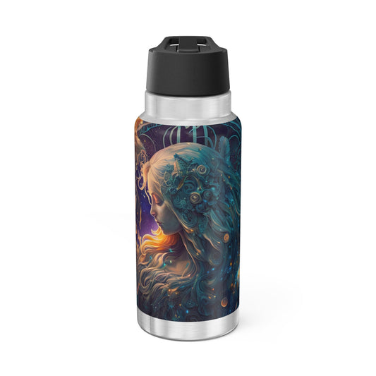 Virgo Zodiac Sign Temple Goddess ~ 32oz Tumbler With Lid and Straw