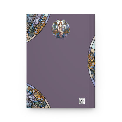 Libra Stained Glass Illustration Hardcover 150 Page Journal