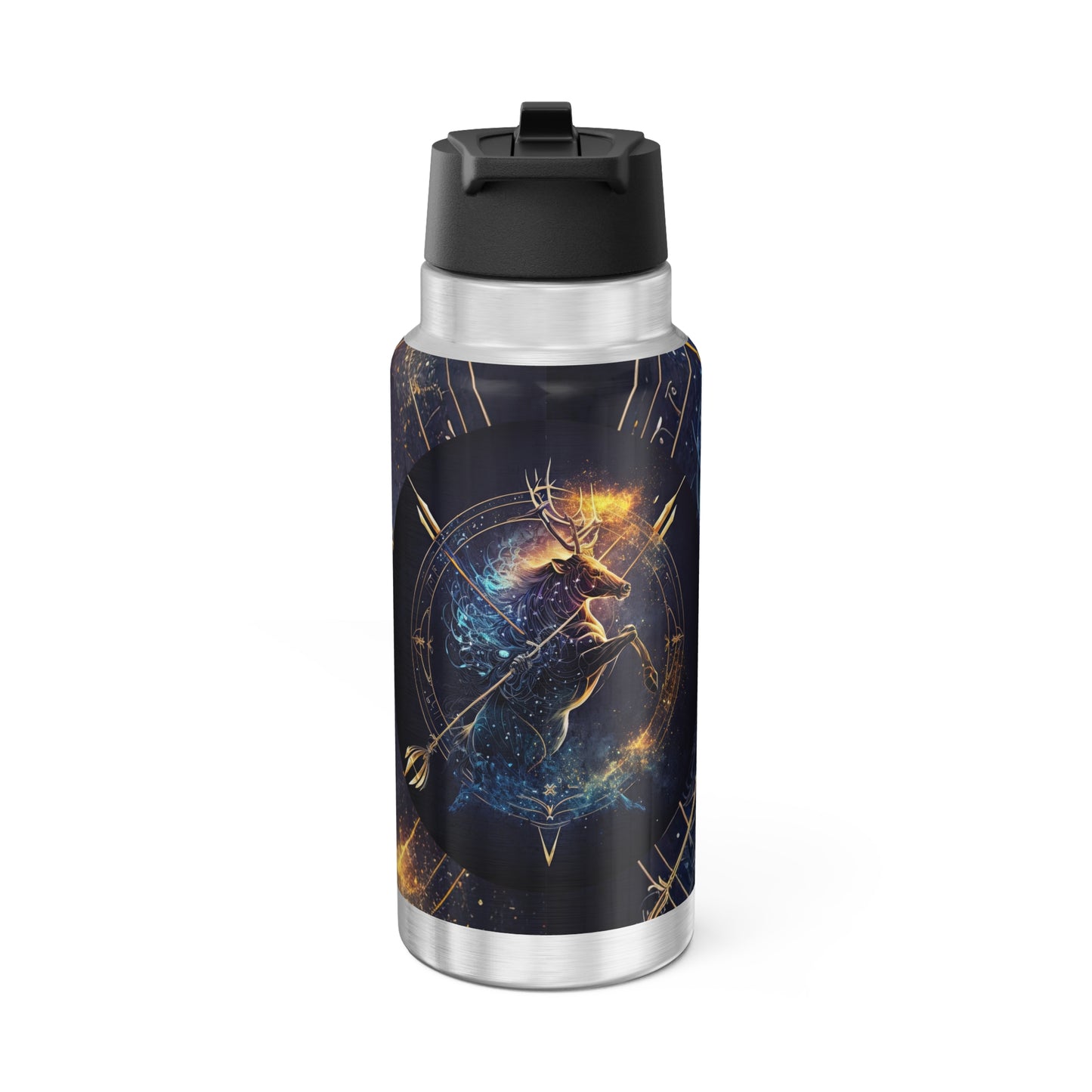 Sagittarius Zodiac Sign Centaur Fantasy Illustration ~ 32oz Tumbler With Lid and Straw