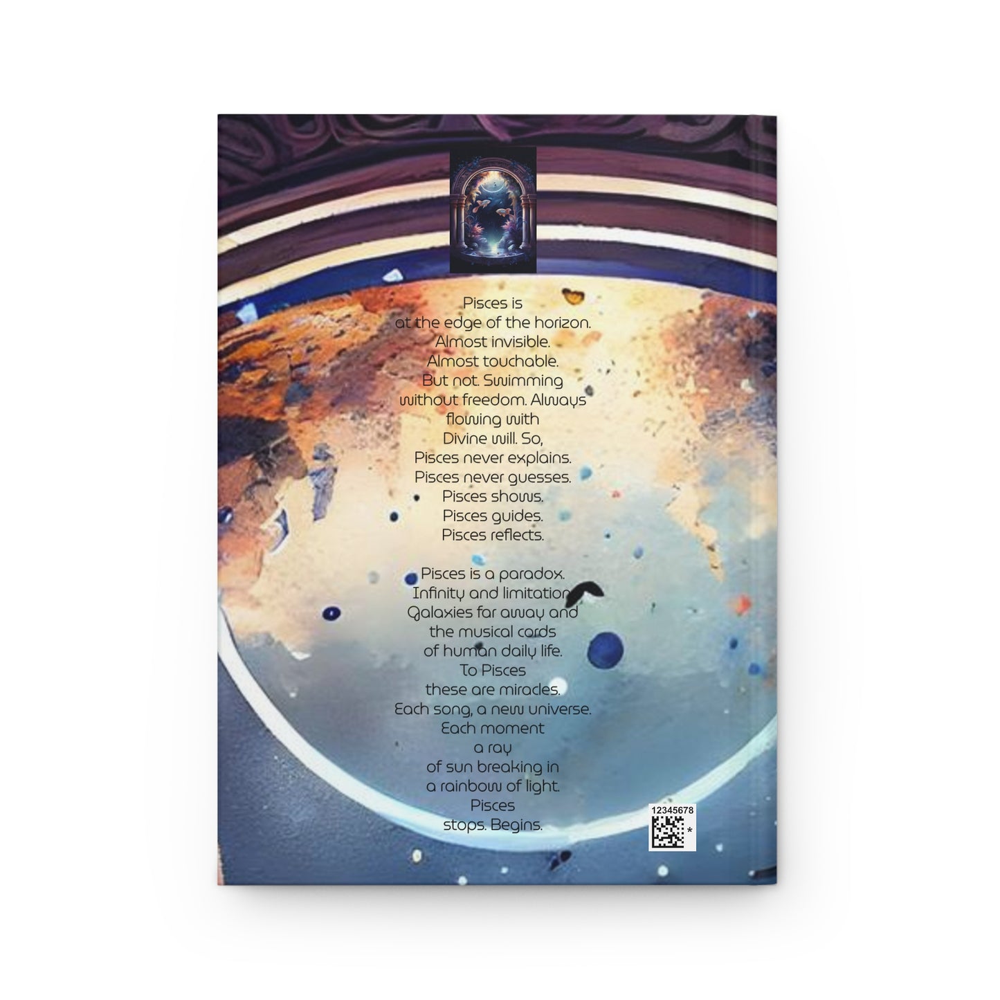 Pisces Fantasy Archway with Poem Hardcover 150 Page Journal