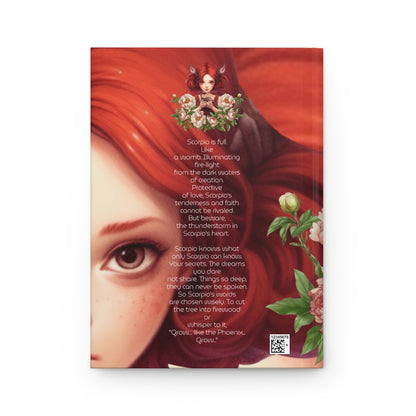 Scorpio Vintage Illustration with Poem Hardcover 150 Page Journal