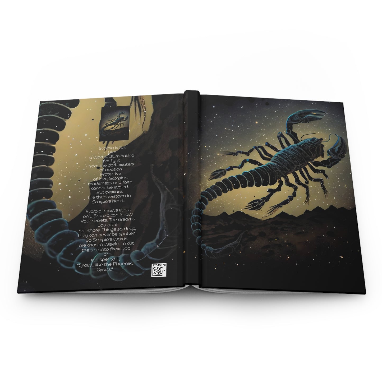 Scorpio in the Sky with Poem Hardcover 150 Page Journal