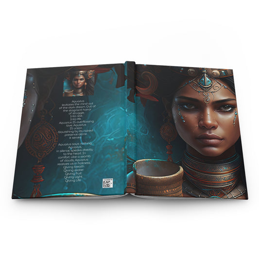 Aquarius Warrior Goddess with Poem Hardcover 150 Page Journal