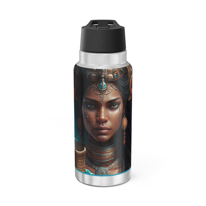 Aquarius Zodiac Sign Warrior Goddess ~ 32oz Tumbler With Lid and Straw