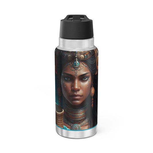 Aquarius Zodiac Sign Warrior Goddess ~ 32oz Tumbler With Lid and Straw