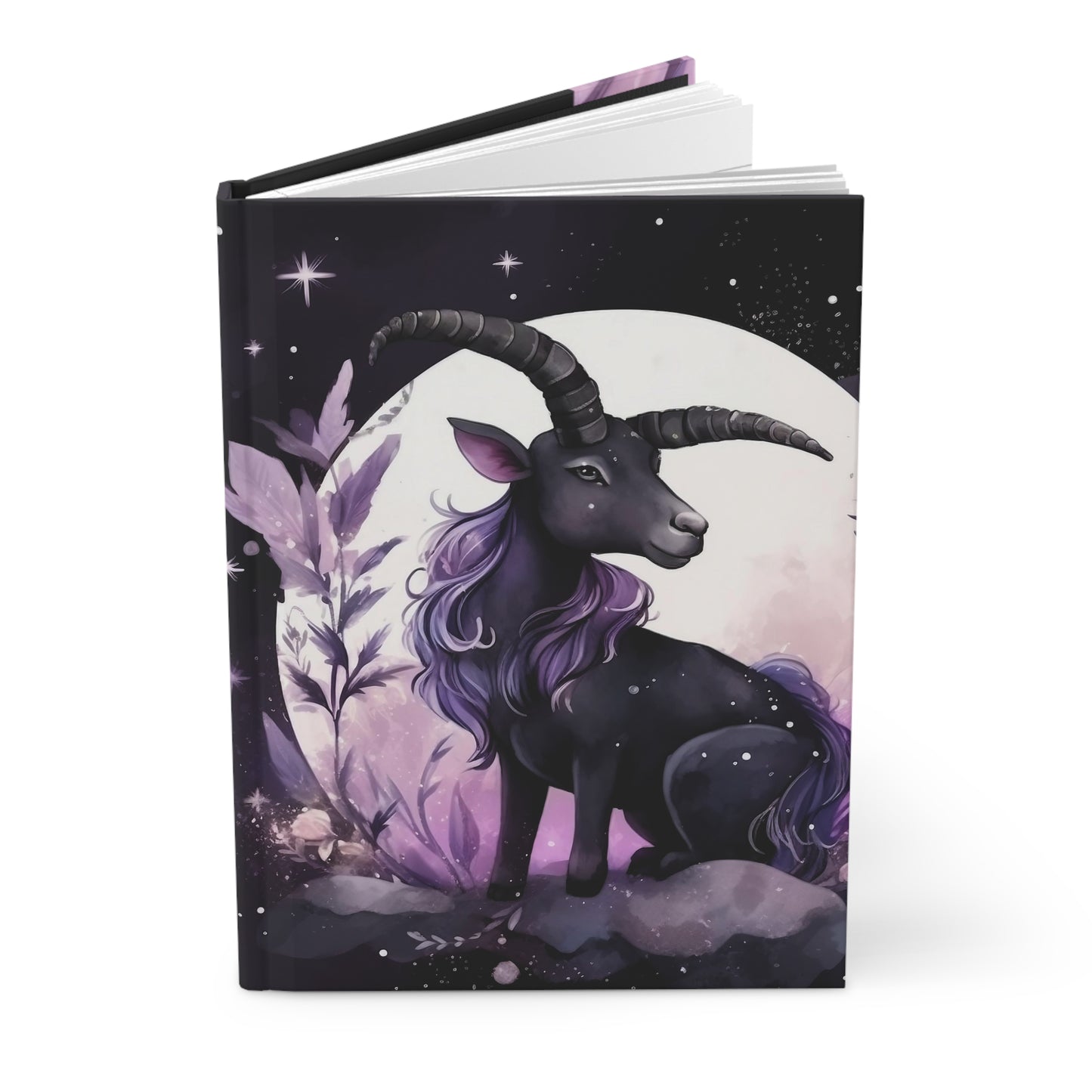 Capricorn Purple Caricature Hardcover 150 Page Journal