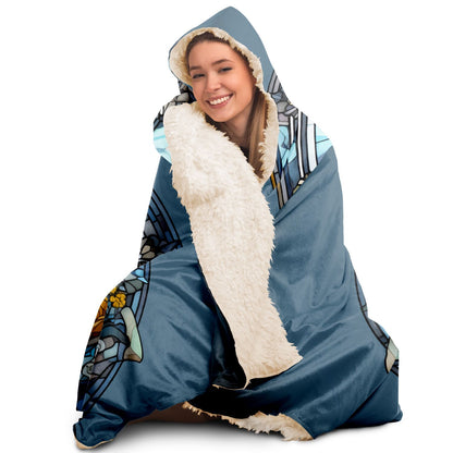 Virgo Stained Glass Hooded Blanket