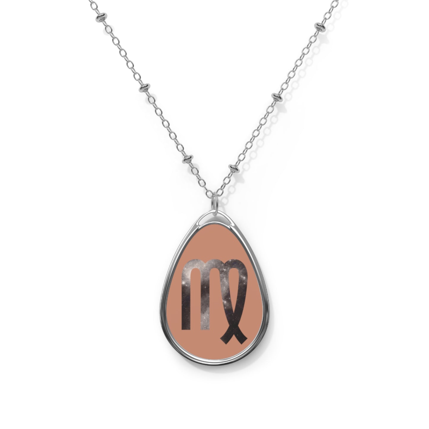 Virgo Zodiac Sign ~ Necklace & Oval Pendant With Chain