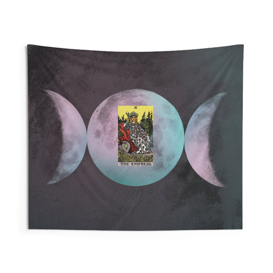 The Empress Tarot Card Altar Cloth or Tapestry with Triple Goddess Symbol