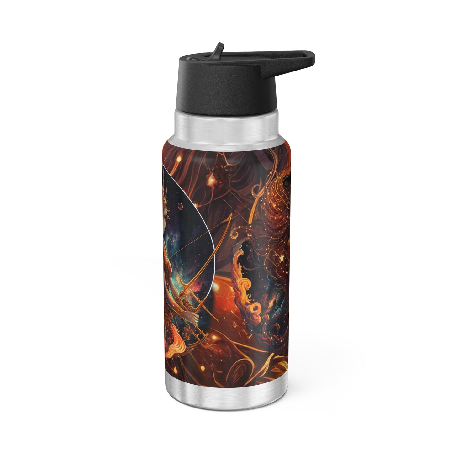 Sagittarius Zodiac Sign Red Queen ~ 32oz Tumbler With Lid and Straw