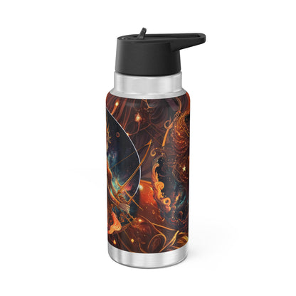 Sagittarius Zodiac Sign Red Queen ~ 32oz Tumbler With Lid and Straw