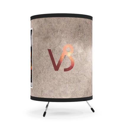 The Devil Tarot Card with Capricorn Symbols Printed Shade Tripod Lamp, US\CA plug
