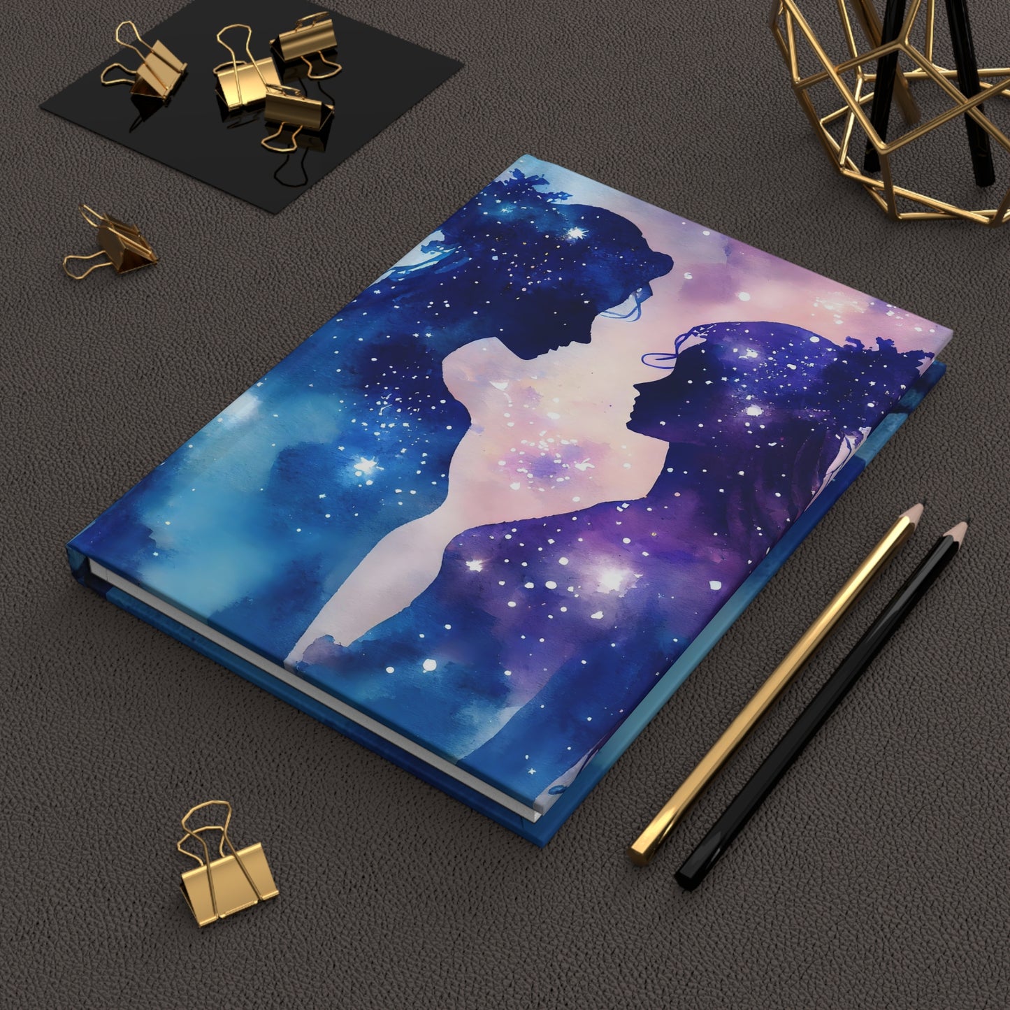 Gemini Twins with Poem Hardcover 150 Page Journal