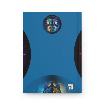 Gemini Twins in Blue Hardcover 150 Page Journal
