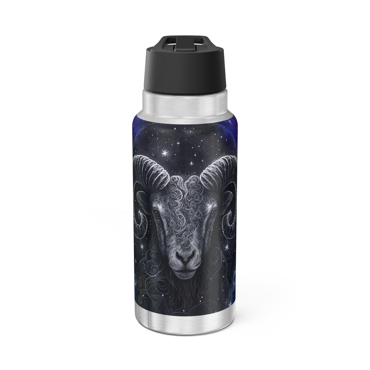 Aries Zodiac Sign Tumbler, 32oz With Lid and Straw