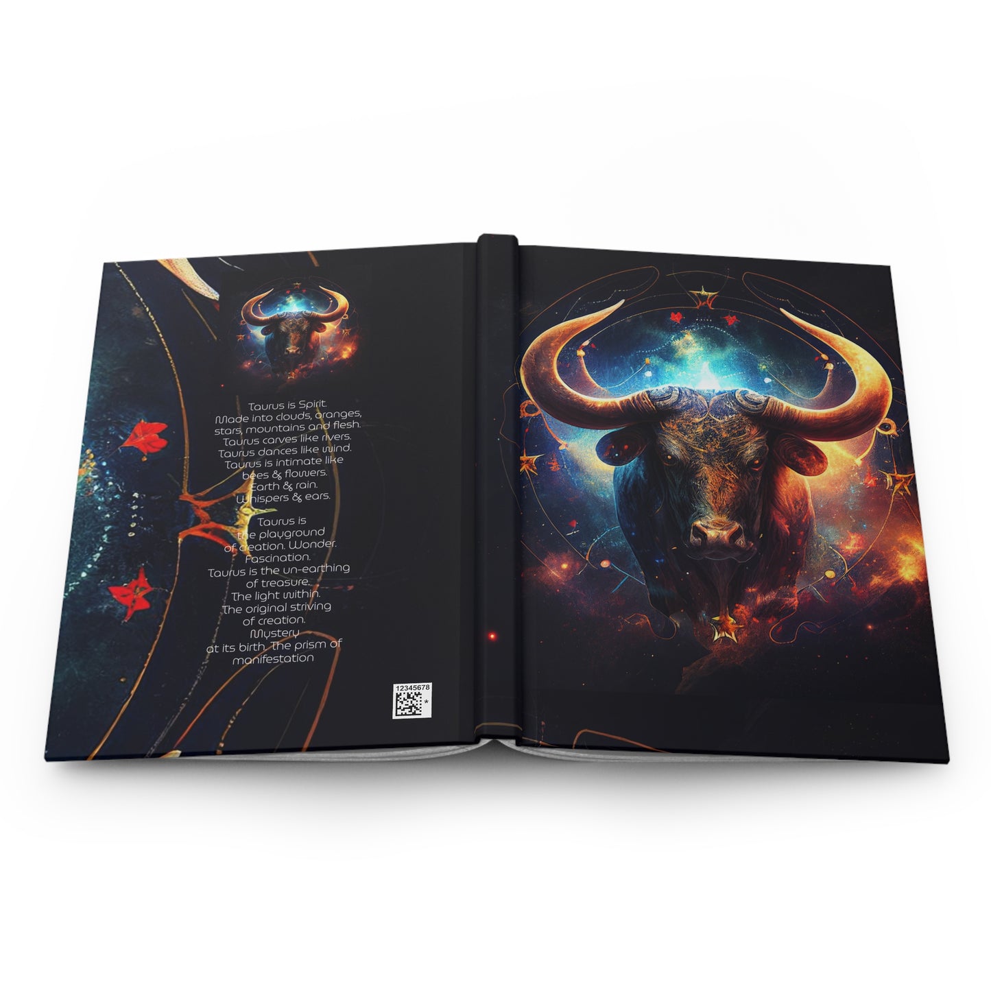 Taurus Bull with Poem Hardcover 150 Page Journal