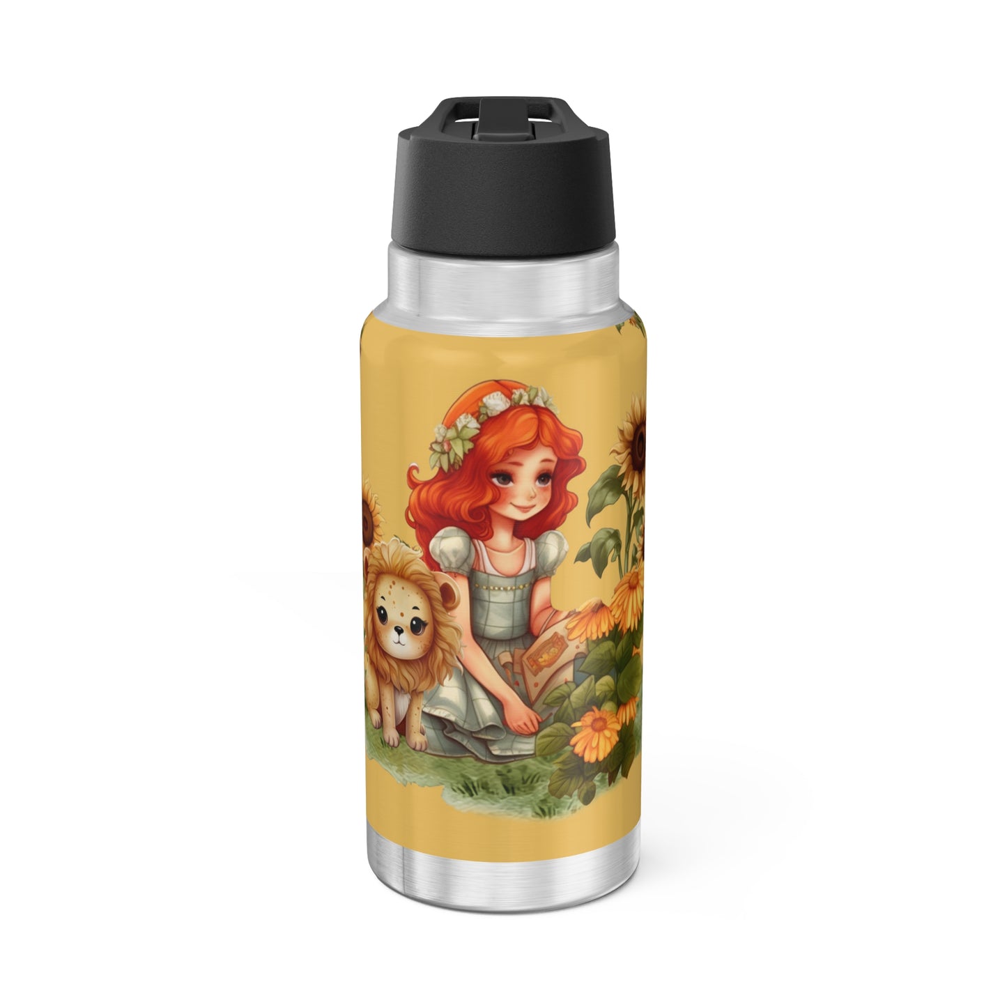 Leo Zodiac Sign Vintage Illustration ~ 32oz Tumbler With Lid and Straw