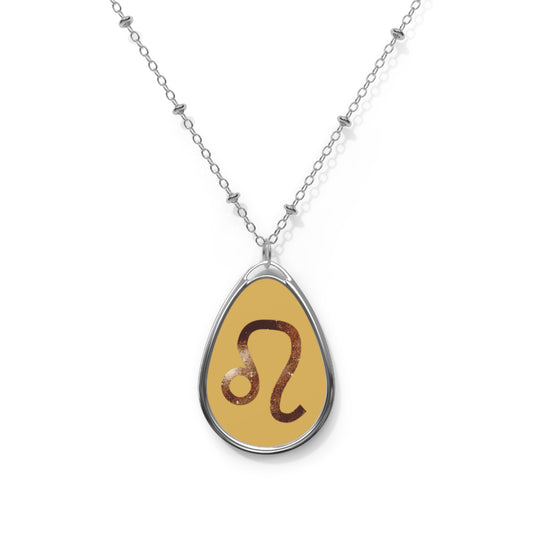 Leo Zodiac sign ~ Leo Symbol ~ Necklace & Oval Pendant With Chain