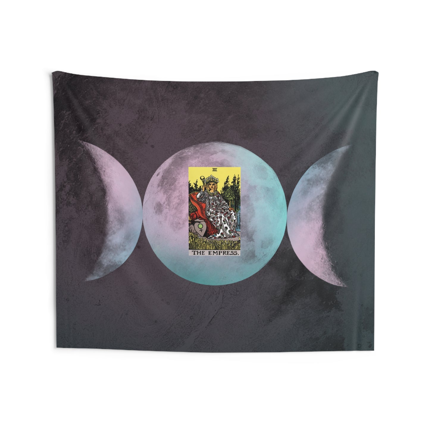 The Empress Tarot Card Altar Cloth or Tapestry with Triple Goddess Symbol