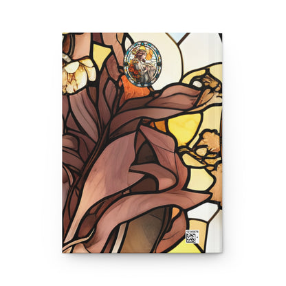 Capricorn Stained Glass Illustration Hardcover 150 Page Journal