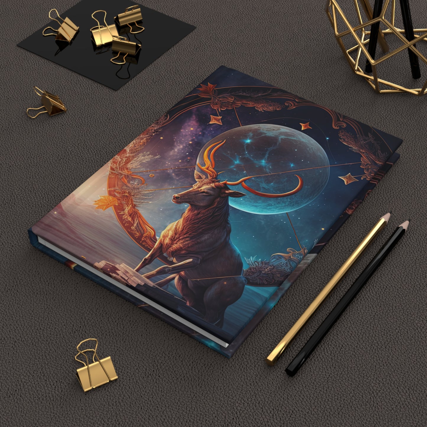 Sagittarius Fantasy Illustration with Poem Hardcover 150 Page Journal