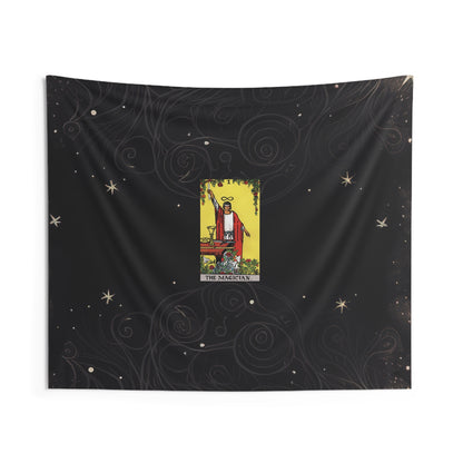 The Magician Tarot Card Altar Cloth or Tapestry with Starry Background