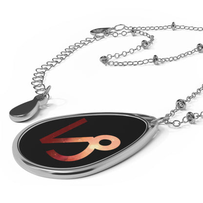 Capricorn Zodiac Sign ~ Necklace & Oval Pendant With Chain