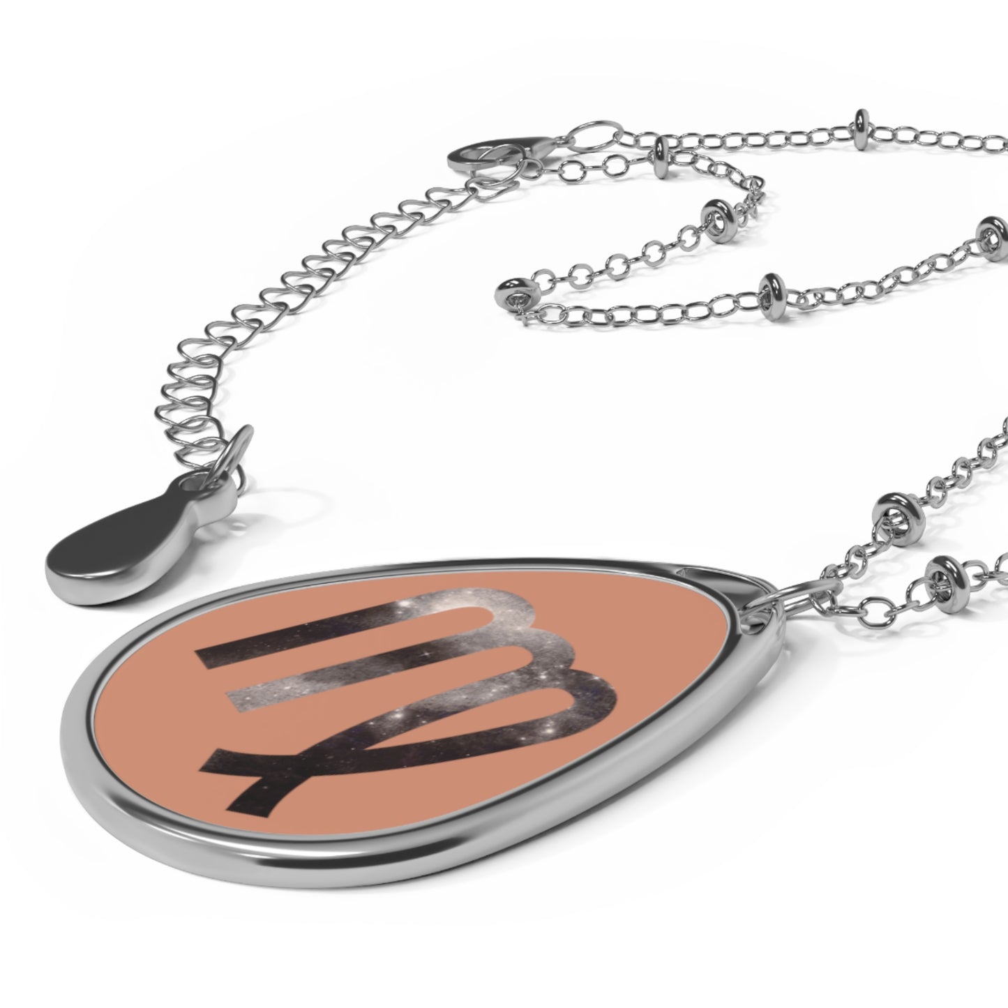 Virgo Zodiac Sign ~ Necklace & Oval Pendant With Chain