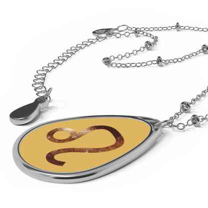 Leo Zodiac sign ~ Leo Symbol ~ Necklace & Oval Pendant With Chain