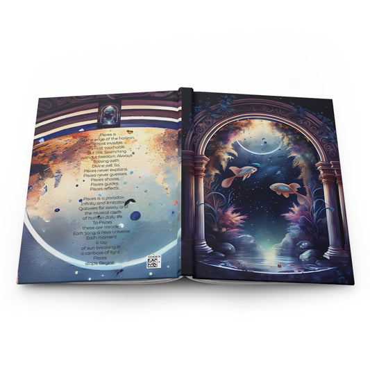 Pisces Fantasy Archway with Poem Hardcover 150 Page Journal