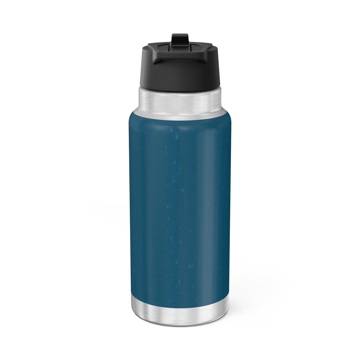 Libra Zodiac Sign - Black and Gold with Blue Background ~ 32oz Tumbler With Lid and Straw