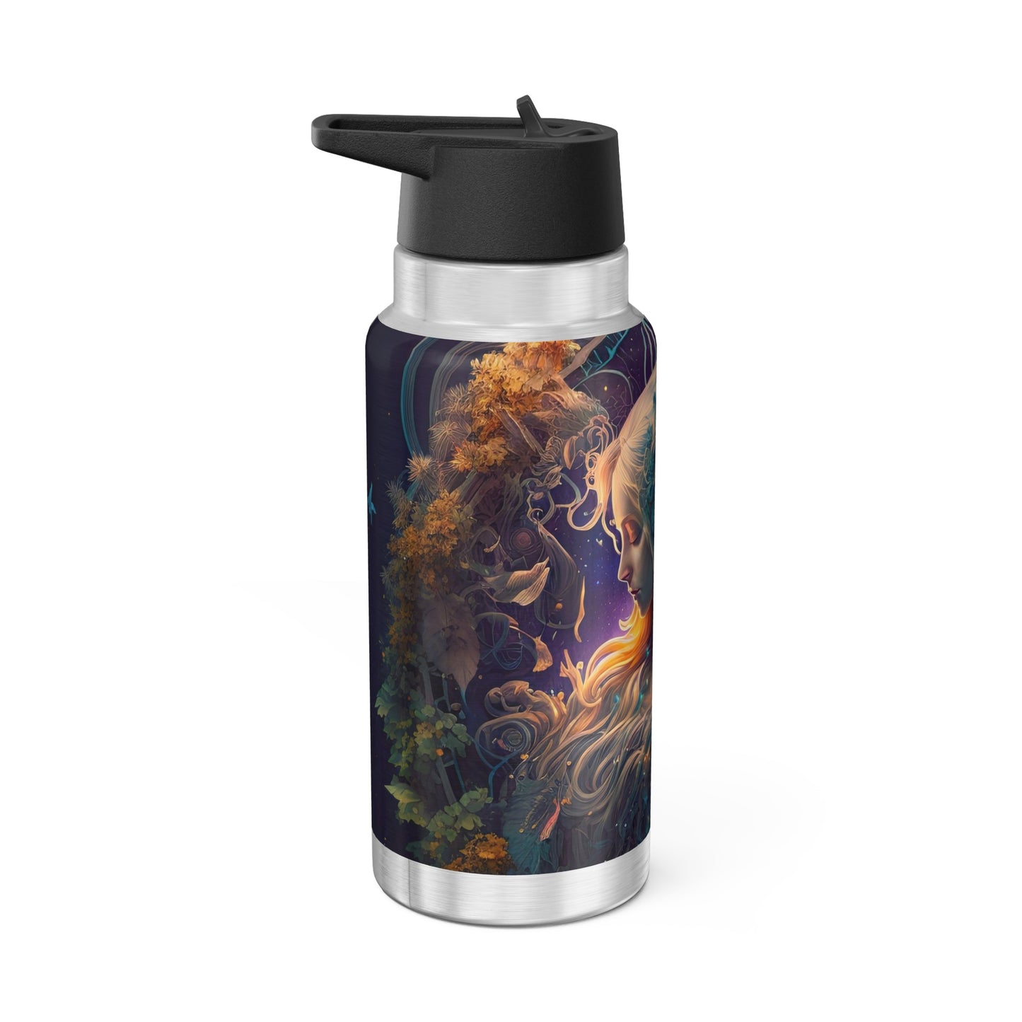 Virgo Zodiac Sign Temple Goddess ~ 32oz Tumbler With Lid and Straw