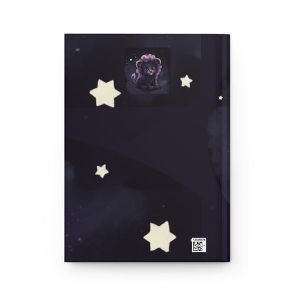 Leo Purple Caricature Illustration Hardcover 150 Page Journal
