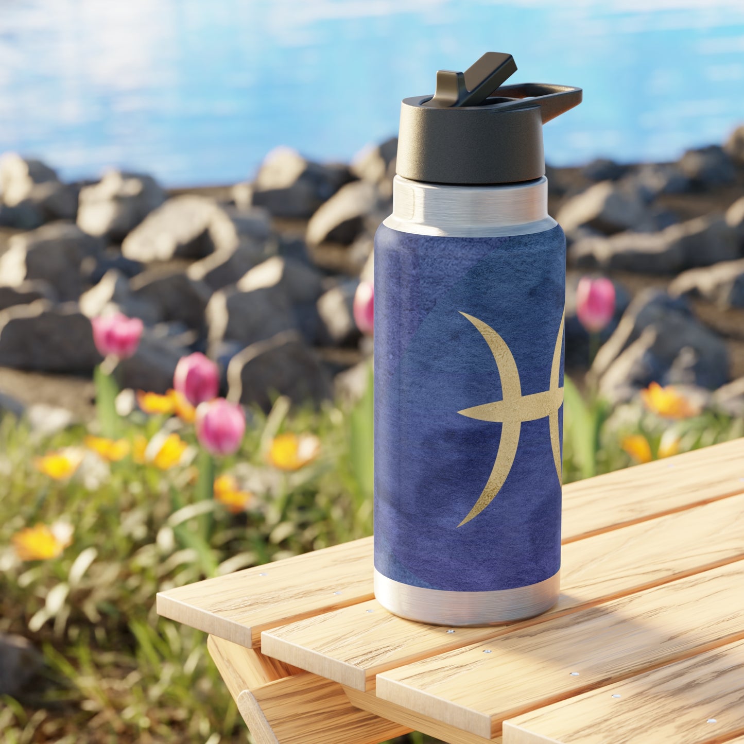 Pisces Zodiac Sign ~ 32oz Tumbler With Lid and Straw