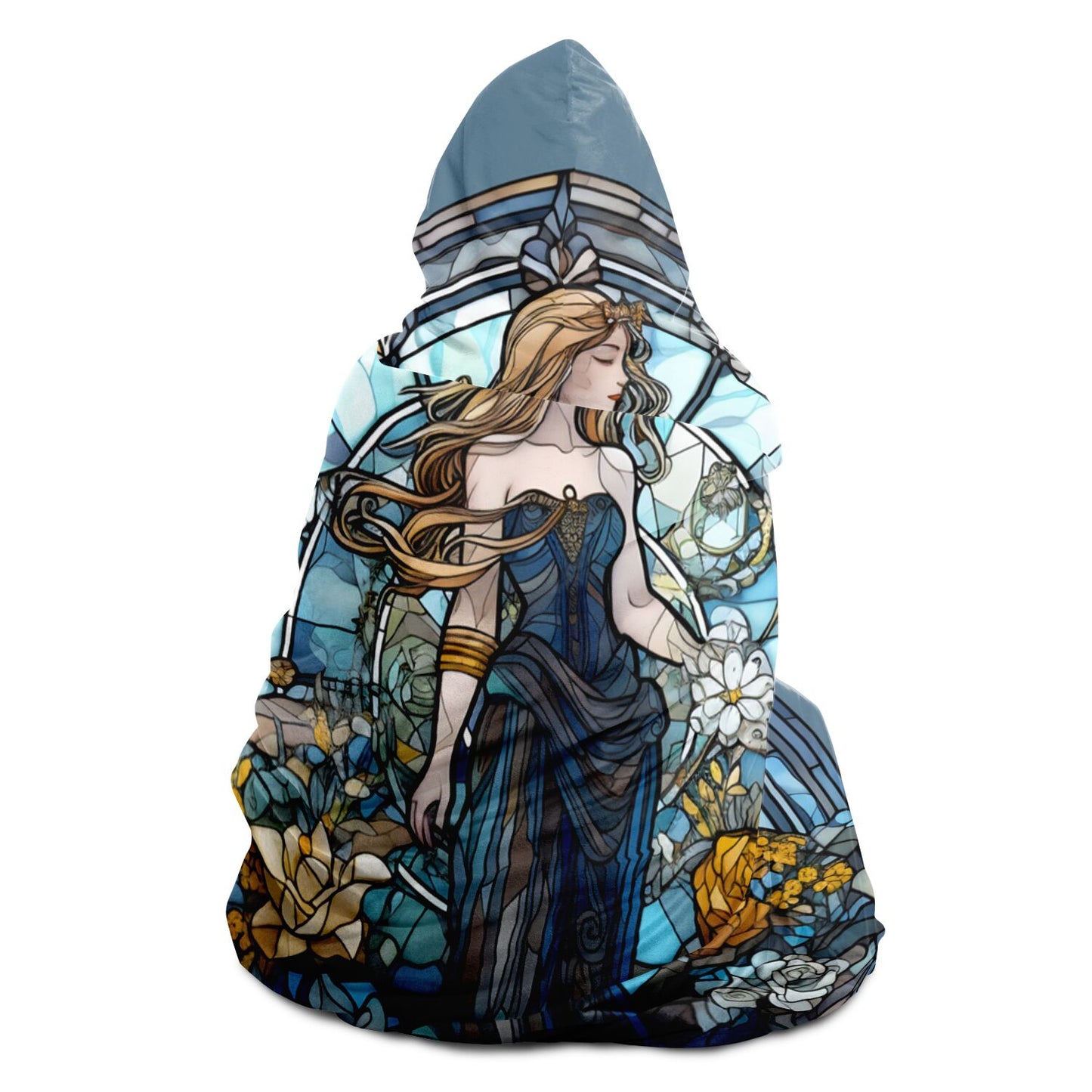 Virgo Stained Glass Hooded Blanket