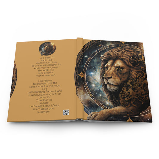 Leo in the Stars with Poem Hardcover 150 Page Journal