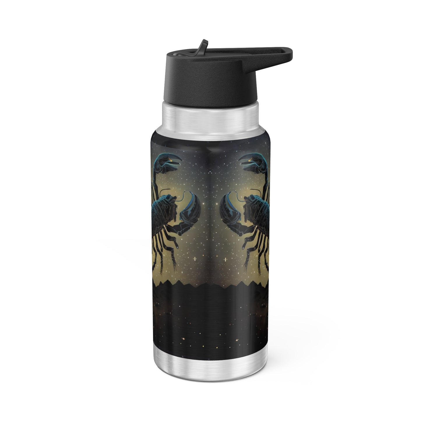 Scorpio Zodiac Sign With Night Sky Background ~ 32oz Tumbler With Lid and Straw