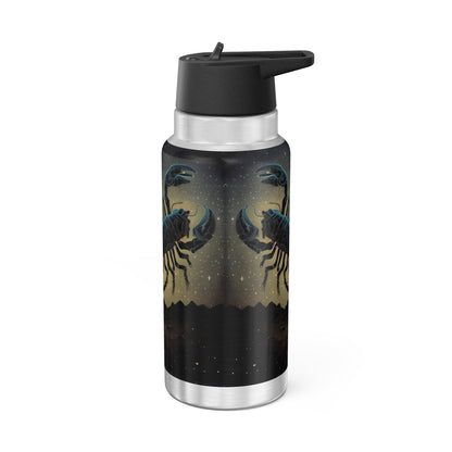 Scorpio Zodiac Sign With Night Sky Background ~ 32oz Tumbler With Lid and Straw