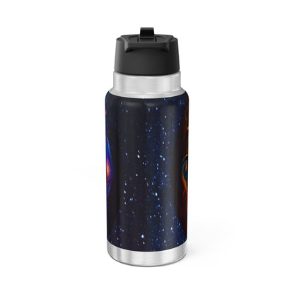 Gemini Zodiac Sign Water and Fire Twins ~ 32oz Tumbler With Lid and Straw