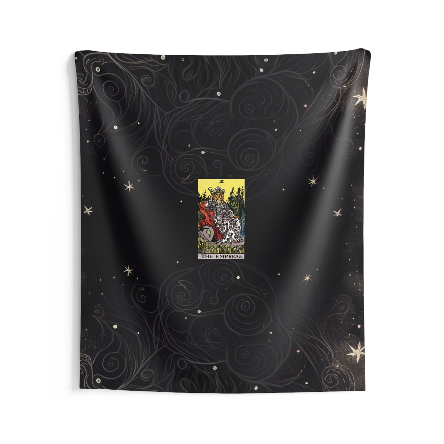 The Empress Tarot Card Altar Cloth or Tapestry with Starry Background